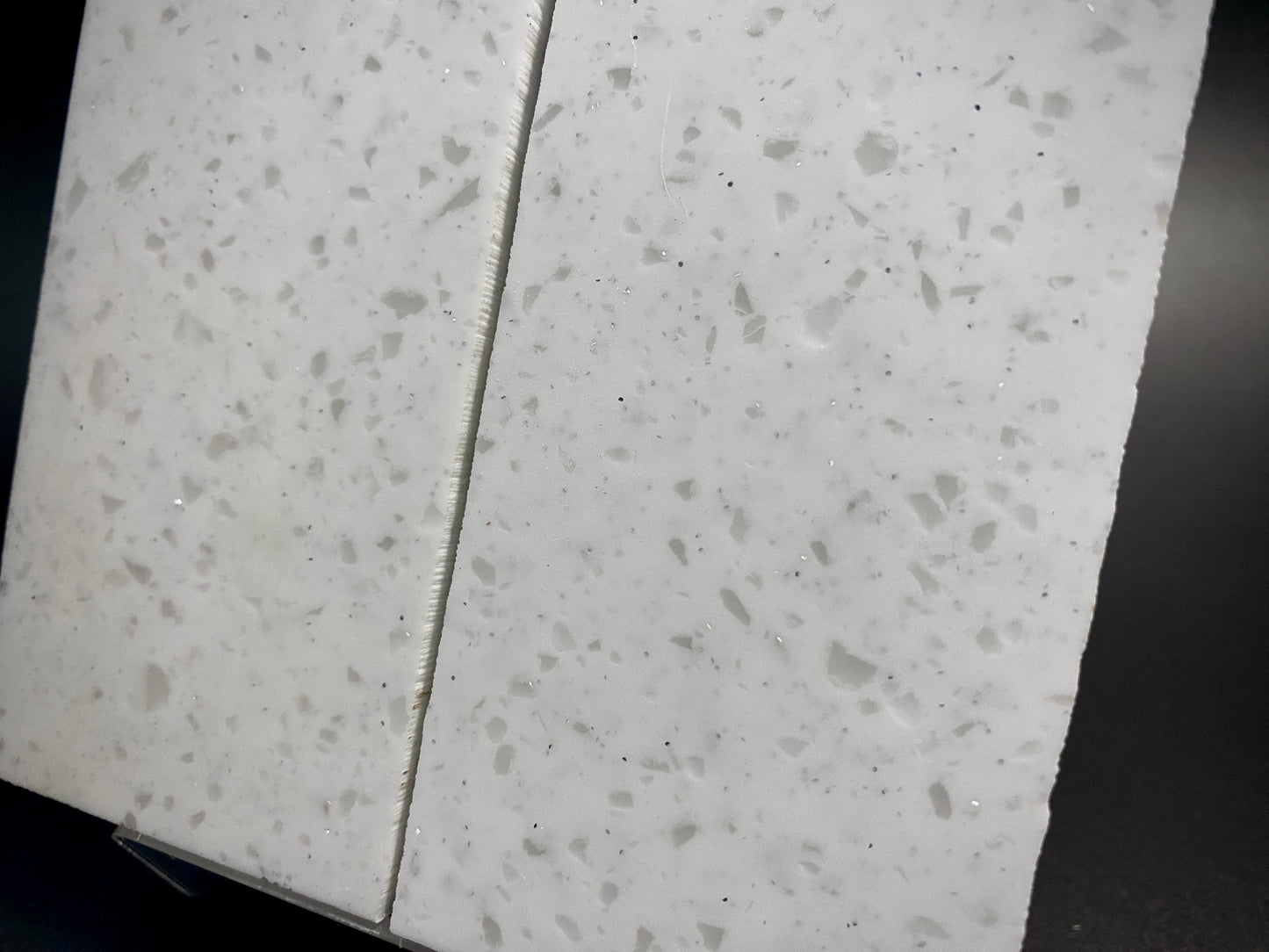 ARTIFICIAL STONE Acrylic, "White Quartz", Paired Blanks for crafting and tools making. #ST.5