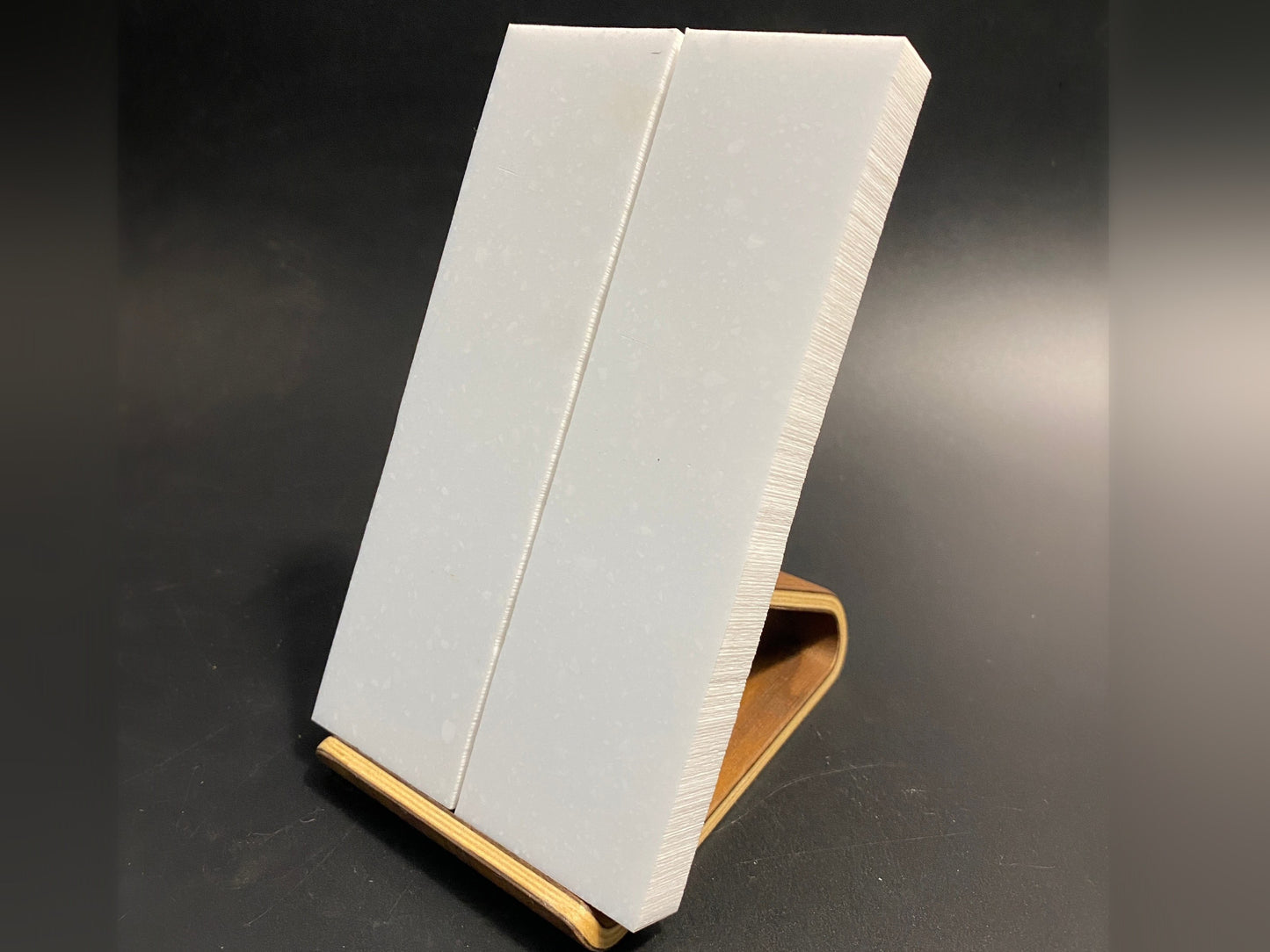 ARTIFICIAL STONE Acrylic, "White Quartz", Paired Blanks for crafting and tools making. #ST.5