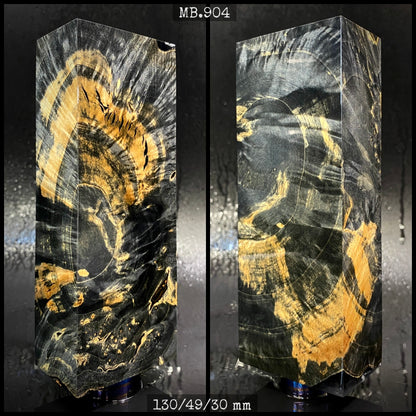 Bois stabilisé MAPLE BURL, blancs noirs pour le travail du bois. Actions françaises.