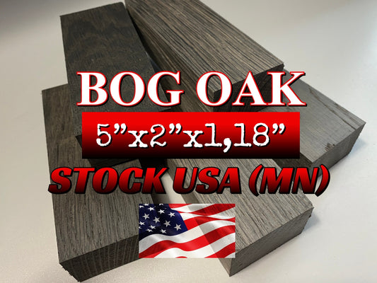 BOG OAK, Fumed Oak, 5”x2”x1,8”. Wood Blanks for Woodworking, Precious Wood. USA Stock