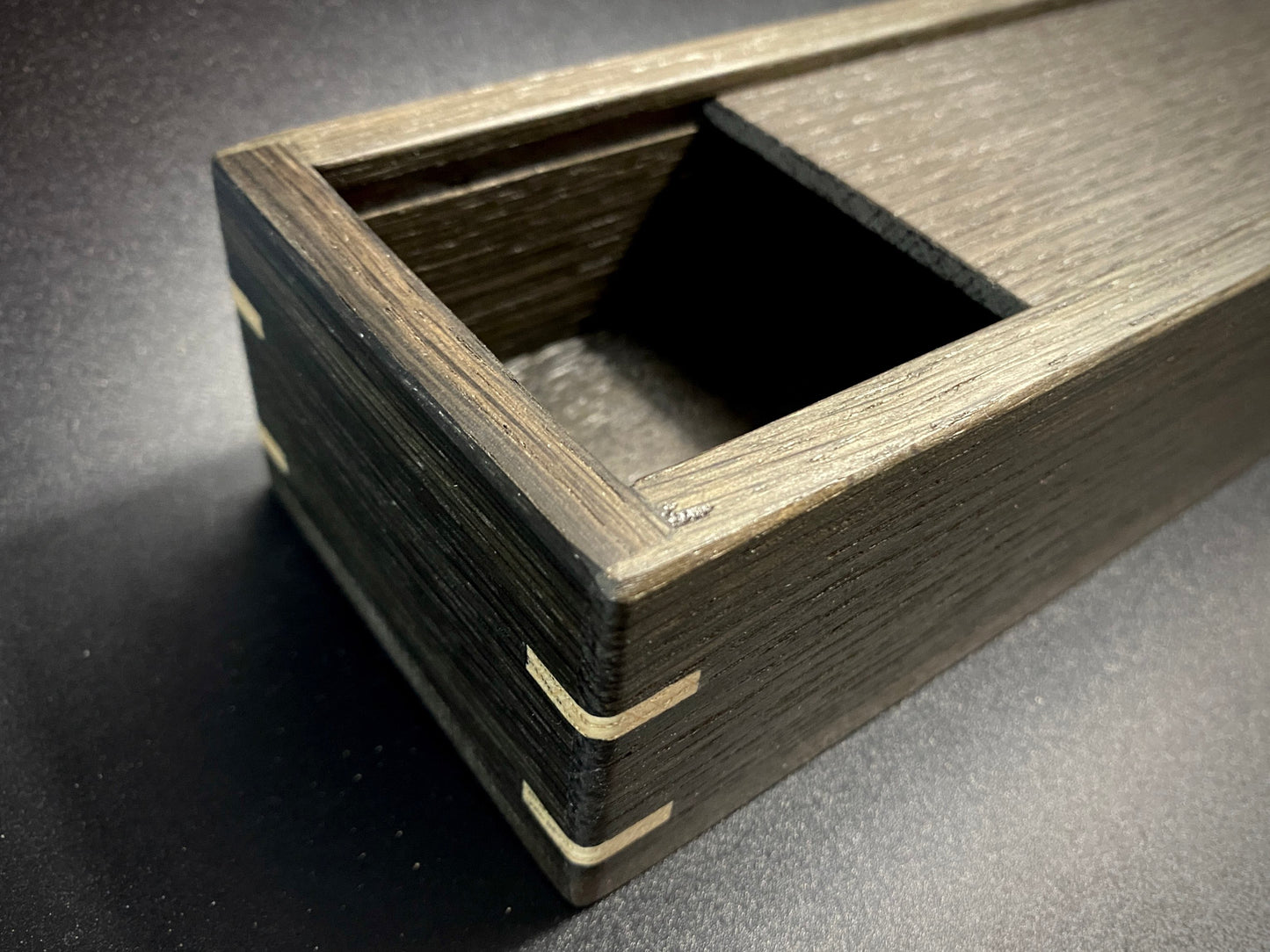 Box 310 mm. for premium knife packing, made of precious woods. #BOX_05