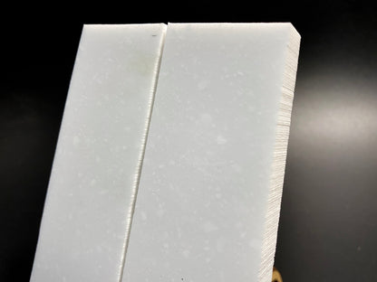 ARTIFICIAL STONE Acrylic, "White Quartz", Paired Blanks for crafting and tools making. #ST.5