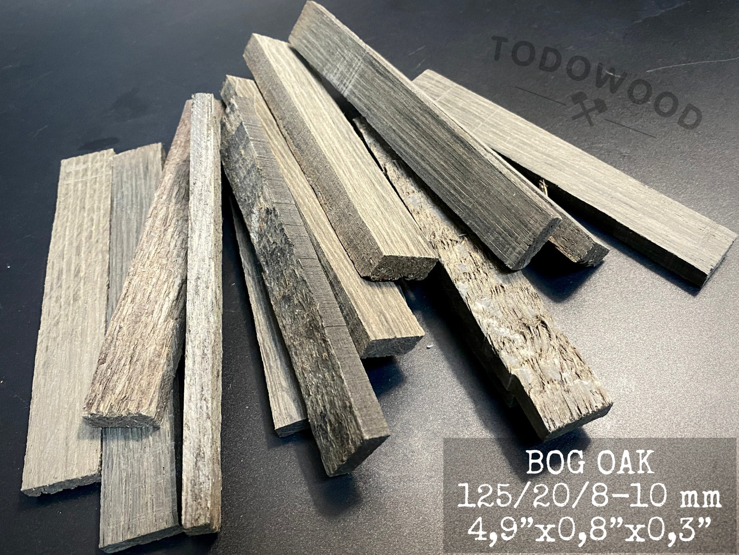 BOG OAK, Fumed Oak, Set 10 Small Blanks, Jewellery making, Casting Wood. #10.BO.001