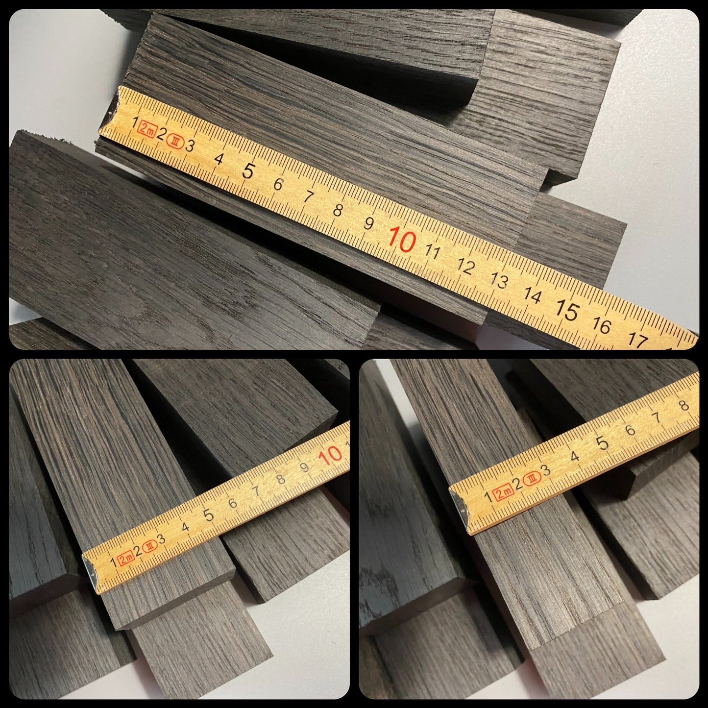 BOG OAK, Fumed Oak, 130/50/30 mm. Wood Blanks for Woodworking, DIY Precious Wood. France Stock