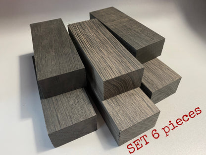 BOG OAK, Fumed Oak, 130/50/30 mm. Wood Blanks for Woodworking, DIY Precious Wood. France Stock