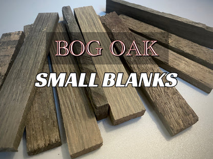 BOG OAK, Fumed Oak, 125/20/10 mm. Set 10 Small Blanks, Jewellery making, Casting Wood.