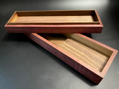 Box 256 mm. for premium knife packing, made of precious woods. #BOX_04