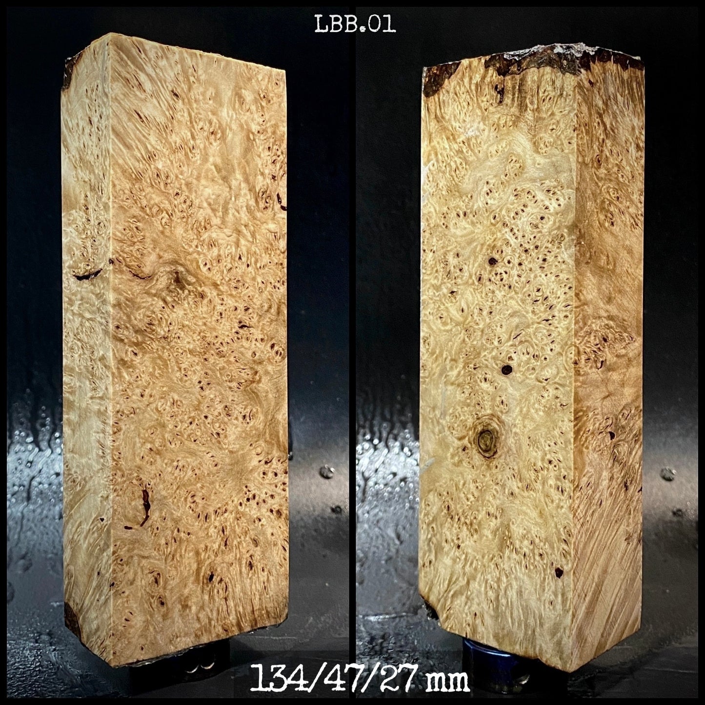 LIGHT BUCKEYE BURL Wood Very Rare, Stabilized Blank for Woodworking