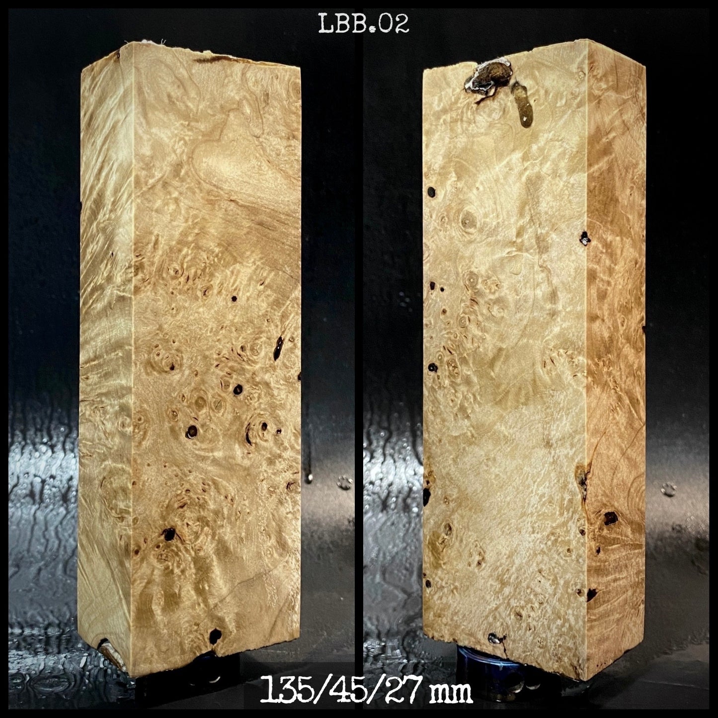 LIGHT BUCKEYE BURL Wood Very Rare, Stabilized Blank for Woodworking