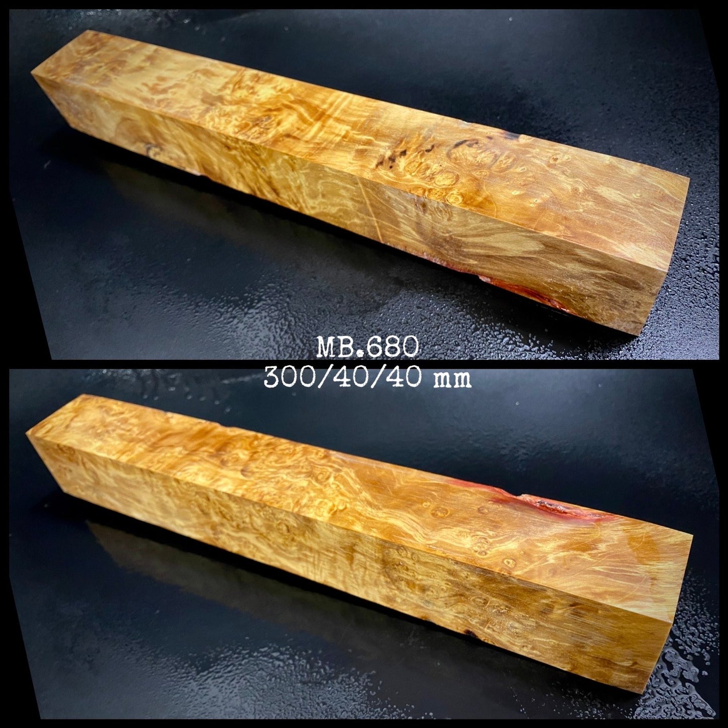MAPLE BURL Stabilized Wood, Long Sizes Premium Blanks for Woodworking. France Stock.