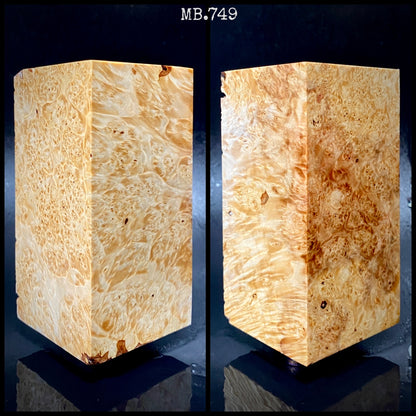 MAPLE BURL Stabilized Wood, Natural Colors, Blanks 100\50\50 mm. France Stock.