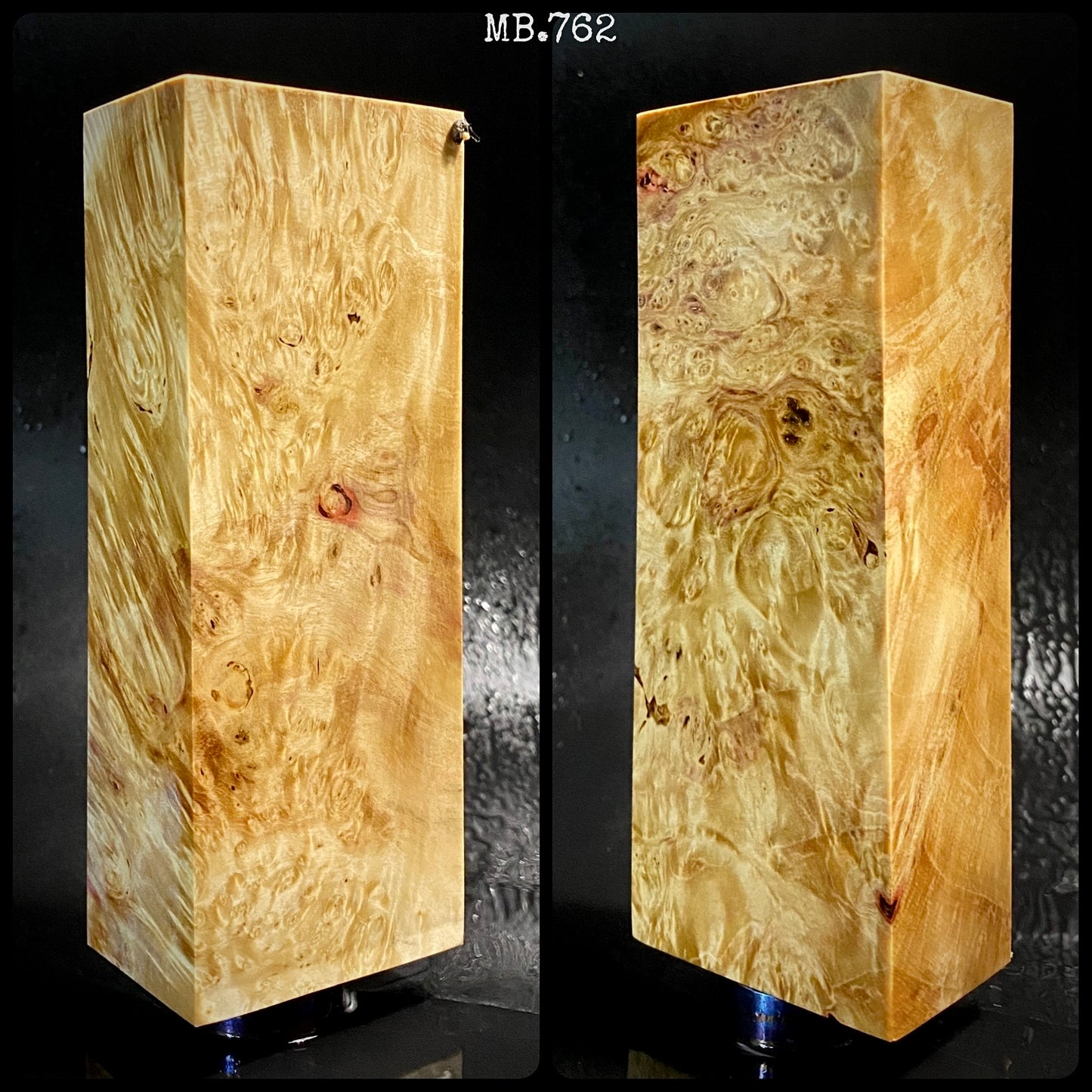 MAPLE BURL Stabilized Wood, Natural Color Blanks for Woodworking. France Stock.