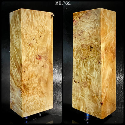 MAPLE BURL Stabilisiertes Holz, naturfarbene Rohlinge für die Holzbearbeitung. Frankreich-Aktie.