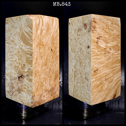 MAPLE BURL Stabilized Wood, Natural Colors, Blanks 100\50\50 mm. France Stock.