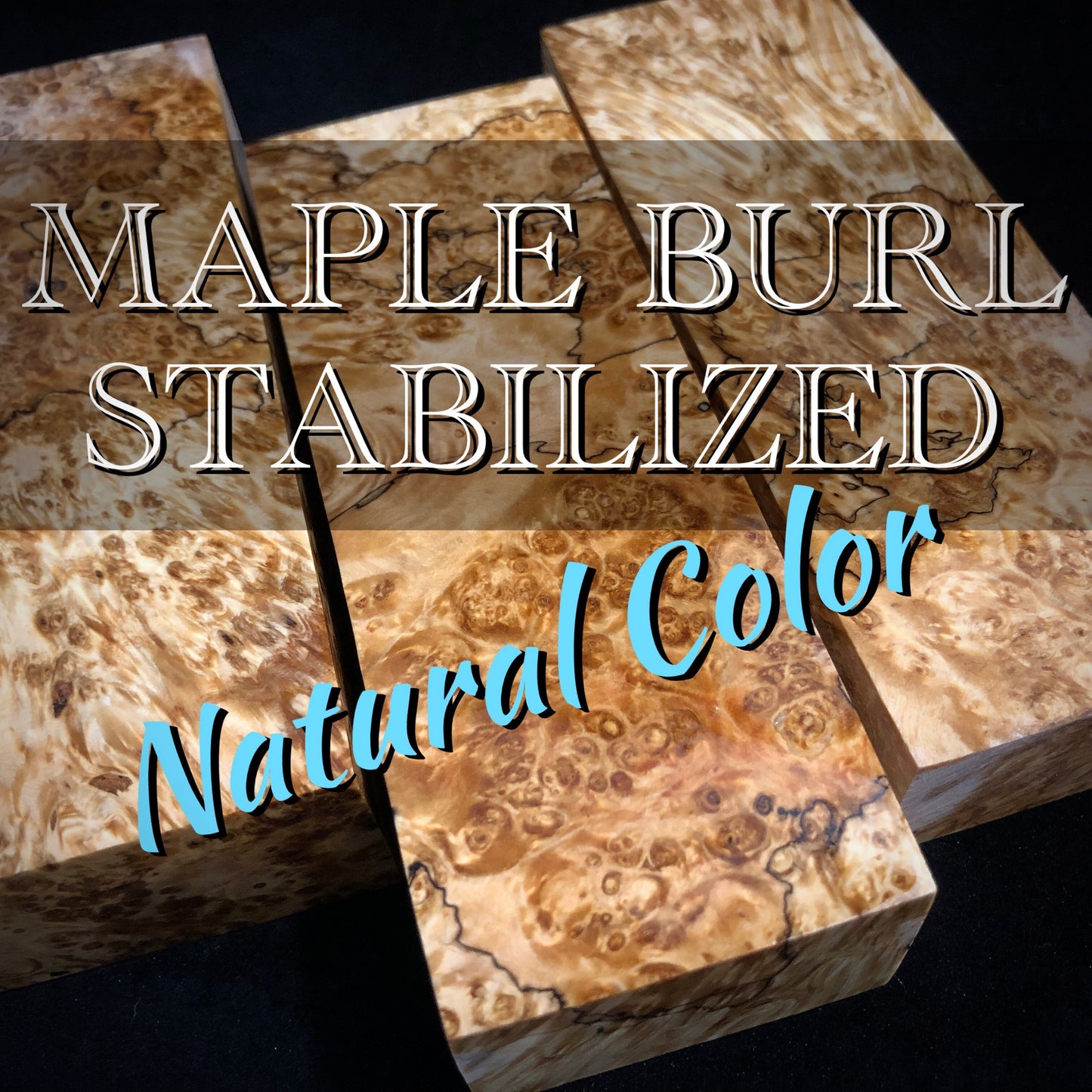 MAPLE BURL Stabilized Wood, Natural Colors, Premium Blanks for Woodworking. France Stock.