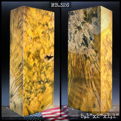 MAPLE BURL Multi Colors. Pro Stabilized Wood, Premium Blanks for Woodworking. US Stock.
