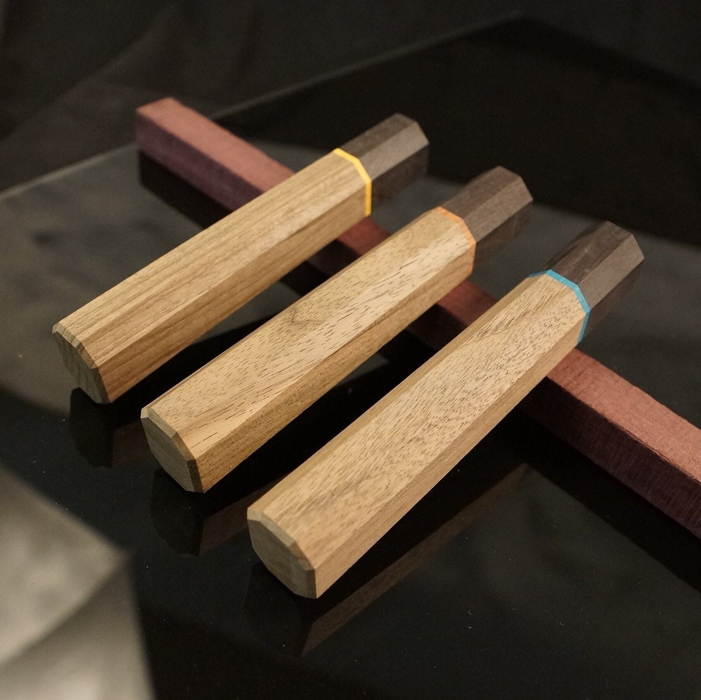 Wa-Griffrohling für Küchenmesser, japanischer Stil, exotisches Holz, aus US-Lagerbestand.