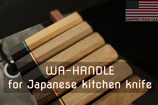 Wa-Handle Blank for kitchen knife, Japanese Style, Exotic Wood, from U.S. Stock.